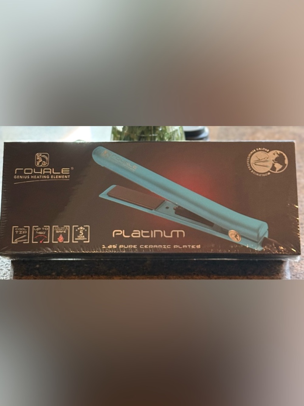 Platinum 1.25" Ceramic Flat Iron - Teal